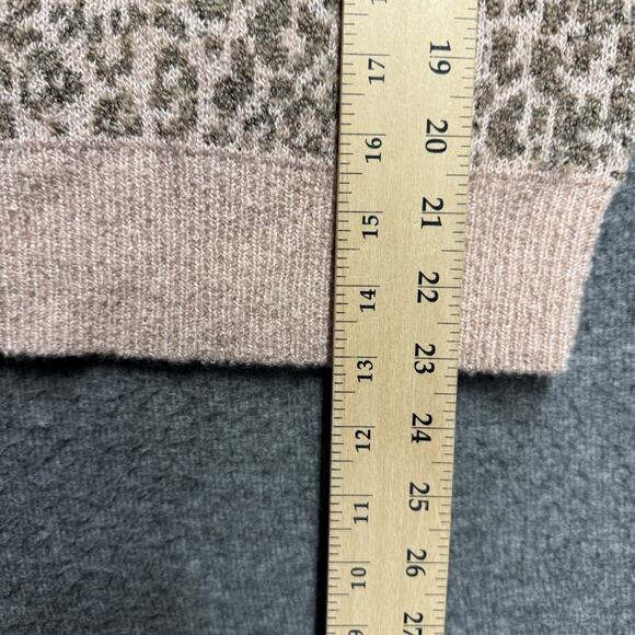 Madewell Merino Wool Blend Sweater Womens Small Pink Cheetah Print - Picture 5 of 6